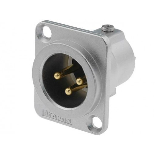 AC3MMDZ-AU; Socket; XLR; male; PIN: 3; straight; turned contacts; soldering; AMPHENOL