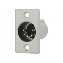 AC5MPNZ; Socket; XLR; male; PIN: 5; straight; turned contacts; soldering; AMPHENOL