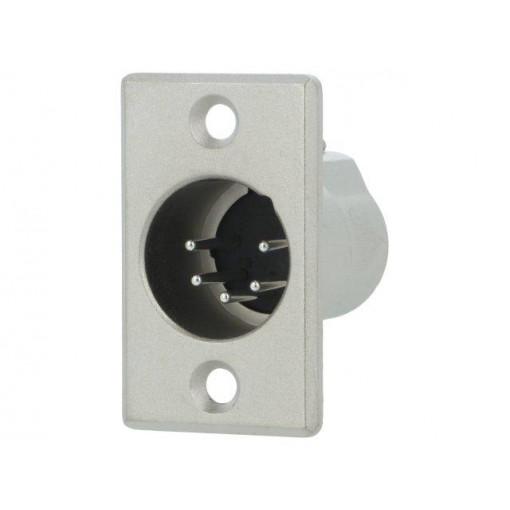 AC5MPNZ; Socket; XLR; male; PIN: 5; straight; turned contacts; soldering; AMPHENOL