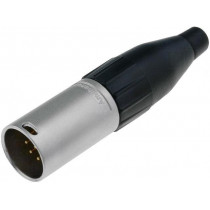 AC7MJ; Plug; XLR; male; PIN: 7; straight; for cable; soldering; 133V; 5A; AMPHENOL