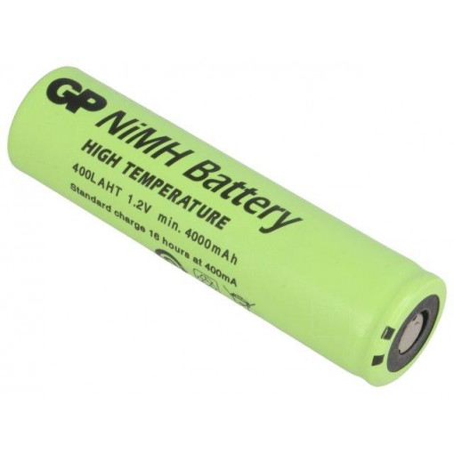 GP400LAHT; Re-battery: Ni-MH; 7/5A; 1.2V; 4000mAh; Ø18.3x70mm; 400mA; -20÷70°C; GP