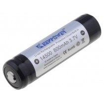 ICR14500; Re-battery: Li-Ion; 3.7V; 800mAh; Ø14x52mm; KEEPPOWER ICR14500; Re-battery: Li-Ion; 3.7V; 800mAh; Ø14x52mm; KEEPPOWER