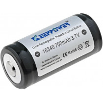 ICR16340; Re-battery: Li-Ion; 16340; 3.7V; 650mAh; Ø16x36mm; 3A; KEEPPOWER ICR16340; Re-battery: Li-Ion; 16340; 3.7V; 650mAh; Ø16x36mm; 3A; KEEPPOWER