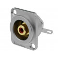 ACJD-RED; Socket; RCA; female; soldering; gold-plated; for panel mounting; AMPHENOL ACJD-RED; Socket; RCA; female; soldering; gold-plated; for panel mounting; AMPHENOL