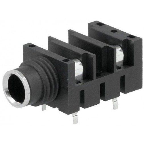 ACJM-HHDR; Socket; Jack 6,35mm; female; mono; angled 90°; for panel mounting; AMPHENOL