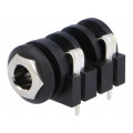 ACJM-IH; Socket; Jack 6,35mm; female; mono; with on/off switch; angled 90°; AMPHENOL