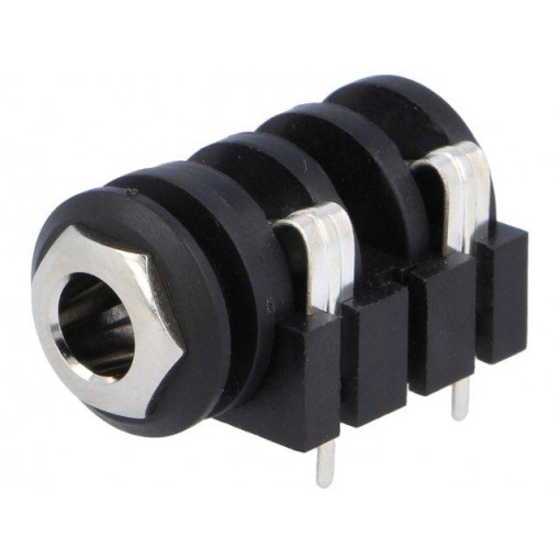ACJM-IH; Socket; Jack 6,35mm; female; mono; with on/off switch; angled 90°; AMPHENOL