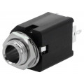 ACJM-MN-2; Socket; Jack 6,35mm; female; mono; straight; for panel mounting; AMPHENOL