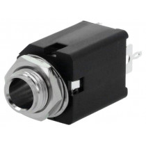 ACJM-MN-2; Socket; Jack 6,35mm; female; mono; straight; for panel mounting; AMPHENOL