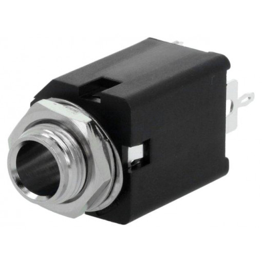 ACJM-MN-2; Socket; Jack 6,35mm; female; mono; straight; for panel mounting; AMPHENOL