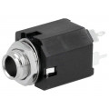 ACJM-MN-2S; Socket; Jack 6,35mm; female; mono; with on/off switch; straight; AMPHENOL