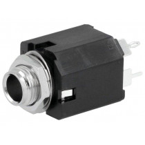 ACJM-MN-2S; Socket; Jack 6,35mm; female; mono; with on/off switch; straight; AMPHENOL