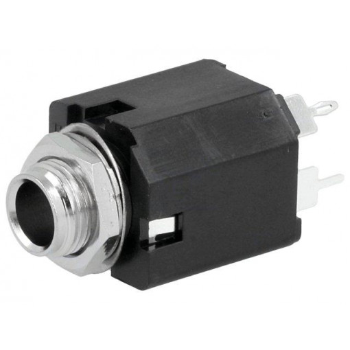 ACJM-MN-2S; Socket; Jack 6,35mm; female; mono; with on/off switch; straight; AMPHENOL