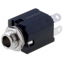 ACJM-MVS-2S; Socket; Jack 6,35mm; female; mono; with on/off switch; straight; AMPHENOL