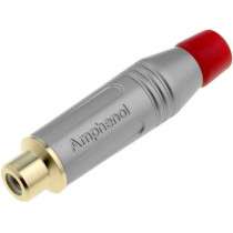 ACJR-SRD; Plug; RCA; female; straight; soldering; grey; gold-plated; 3÷7mm; AMPHENOL