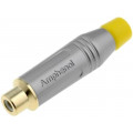ACJR-SYL; Plug; RCA; female; straight; soldering; grey; gold-plated; 3÷7mm; AMPHENOL ACJR-SYL; Plug; RCA; female; straight; soldering; grey; gold-plated; 3÷7mm; AMPHENOL