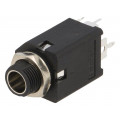 ACJS-MIV-3S; Socket; Jack 6,35mm; female; stereo; with on/off switch; straight; AMPHENOL