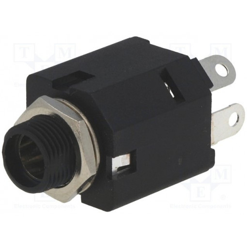 ACJS-MIVS-3S; Socket; Jack 6,35mm; female; stereo; with on/off switch; straight; AMPHENOL