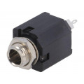 ACJS-MN-3; Socket; Jack 6,35mm; female; stereo; straight; for panel mounting; AMPHENOL