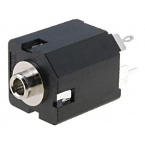 ACJS-NV35-3S; Socket; Jack 3,5mm; female; stereo; straight; for panel mounting; AMPHENOL