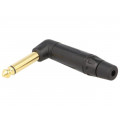 ACPM-TB-AU; Plug; Jack 6,35mm; male; mono; angled 90°; for cable; soldering; AMPHENOL
