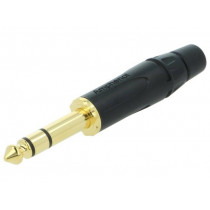ACPS-KB-AU; Plug; Jack 6,35mm; male; stereo; straight; for cable; soldering; AMPHENOL