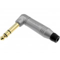ACPS-RN-AU; Plug; Jack 6,35mm; male; stereo; angled 90°; for cable; soldering; AMPHENOL