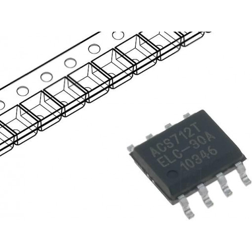 ACS712ELCTR-30A-T; Sensor: current; Case: SO8; Usup: 4.5÷5.5VDC; Iin: ± 30A; 66mV; ALLEGRO MICROSYSTEMS ACS712ELCTR-30A-T; Sensor: current; Case: SO8; Usup: 4.5÷5.5VDC; Iin: ± 30A; 66mV; ALLEGRO MICROSYSTEMS