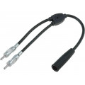 ; Antenna adapter; DIN socket,DIN plug x2; with lead; 0.23m; 4CARMEDIA
