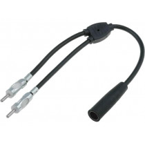 ; Antenna adapter; DIN socket,DIN plug x2; with lead; 0.23m; 4CARMEDIA