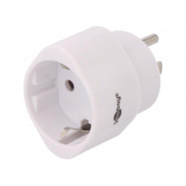 45355; Adapter; Out: EU; Plug: with earthing; Colour: white; Goobay