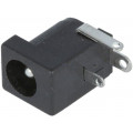 ADC-002-2; Socket; DC supply; male; 5,5/2,5mm; 5.5mm; 2.5mm; THT; 1A; -25÷85°C; ADAM TECH