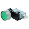C0911KBAAL; Switch: push-button; Pos: 2; SPDT; 16A/250VAC; ON-(ON); Ø12.7mm; BULGIN