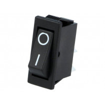 C1300ALMBB602AW; ROCKER; SPST; Pos: 2; OFF-ON; 16A/250VAC; black; none; Body: black; BULGIN