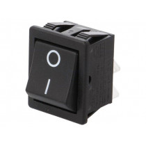 C1350ATMBB602AW; ROCKER; DPST; Pos: 2; OFF-ON; 16A/250VAC; black; none; Body: black; BULGIN