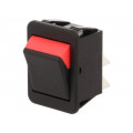 C1350XBMBBR; ROCKER; DPST; Pos: 2; OFF-ON; 16A/250VAC; black-red; none; BULGIN