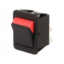 C1350XBMBBR; ROCKER; DPST; Pos: 2; OFF-ON; 16A/250VAC; black-red; none; BULGIN