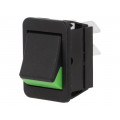C1350XBMBBG; ROCKER; DPST; Pos: 2; OFF-ON; 16A/250VAC; black-green; none; BULGIN