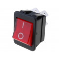 C1353ABMBR3602AW; ROCKER; DPST; Pos: 2; OFF-ON; 16A/250VAC; red; neon lamp 250V; BULGIN