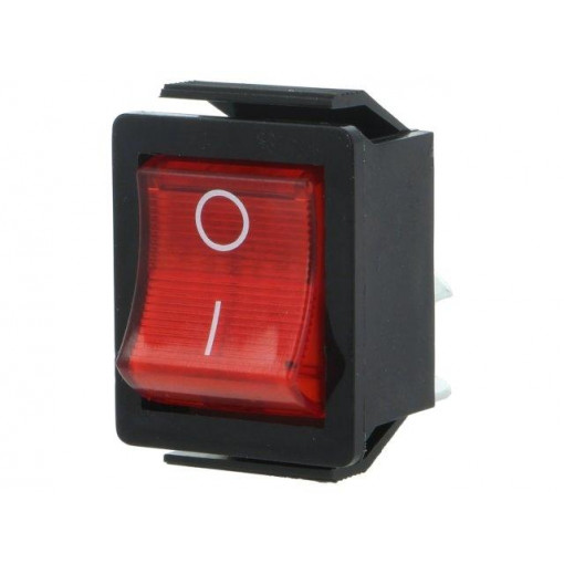 C1353VQGBR3602AW; ROCKER; DPST; Pos: 2; OFF-ON; 16A/250VAC; red; neon lamp 250V; BULGIN