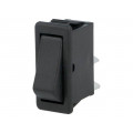 C1501ATMBB; ROCKER; SPST; Pos: 2; (ON)-OFF; 16A/250VAC; black; none; Body: black; BULGIN