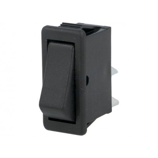 C1501ATMBB; ROCKER; SPST; Pos: 2; (ON)-OFF; 16A/250VAC; black; none; Body: black; BULGIN