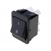 C1560ABMBB722W; ROCKER; DPDT; Pos: 2; ON-ON; 16A/250VAC; 20A/28VDC; black; none; BULGIN