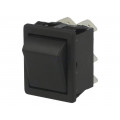 C1560ATMBB; ROCKER; DPDT; Pos: 2; ON-ON; 16A/250VAC; black; none; Body: black; BULGIN