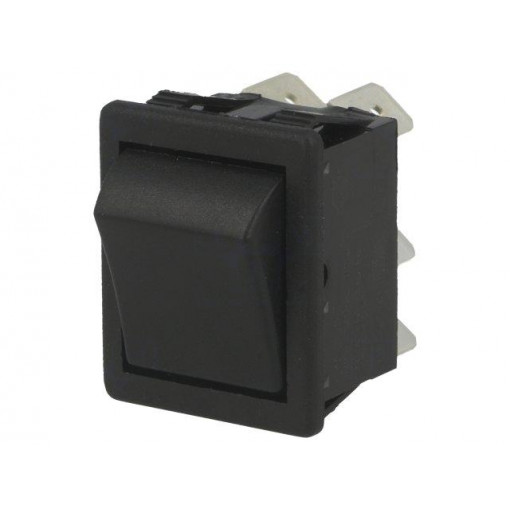 C1560ATMBB; ROCKER; DPDT; Pos: 2; ON-ON; 16A/250VAC; black; none; Body: black; BULGIN