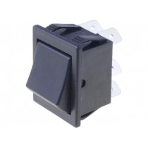 C1561ALMBB; ROCKER; DPDT; Pos: 2; ON-(ON); 16A/250VAC; black; none; Body: black; BULGIN