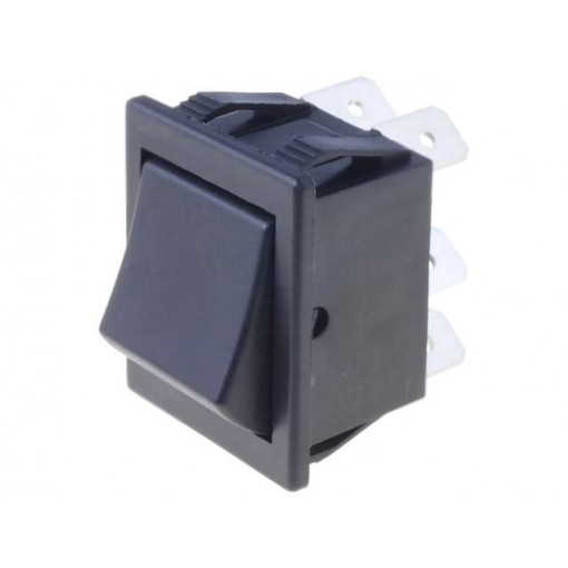 C1561ALMBB; ROCKER; DPDT; Pos: 2; ON-(ON); 16A/250VAC; black; none; Body: black; BULGIN