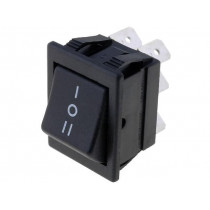 C1570ALMBB730W; ROCKER; DP3T; Pos: 3; ON-OFF-ON; 16A/250VAC; 20A/28VDC; black; none; BULGIN C1570ALMBB730W; ROCKER; DP3T; Pos: 3; ON-OFF-ON; 16A/250VAC; 20A/28VDC; black; none; BULGIN