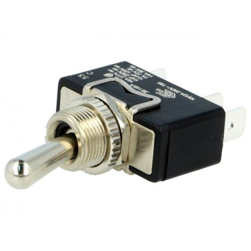 C3911BA; Switch: toggle; Pos: 2; SPDT; ON-(ON); 16A/250VAC; Toggle: round; BULGIN