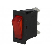 C5503AAMBR3; ROCKER; SPST; Pos: 2; OFF-ON; 16A/250VAC; red; neon lamp 250V; BULGIN
